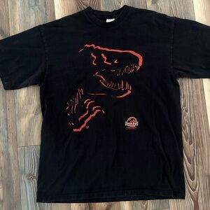 Vintage 90s Jurassic Park The Ride Shirt Mens Made USA Universal Studios XL